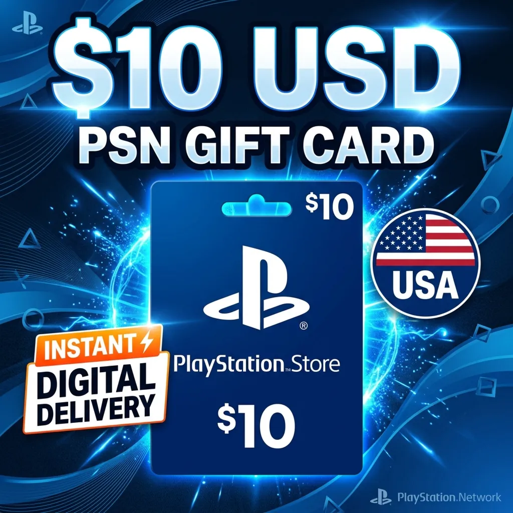 Подарочная карта PlayStation PSN | $10 USD | США | Код для хранения - irongamers.ru