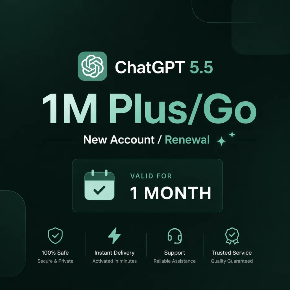 🤖 ChatGPT 5.5 1M Plus/Go – Новый аккаунт / Продление 🚀 ✨ 