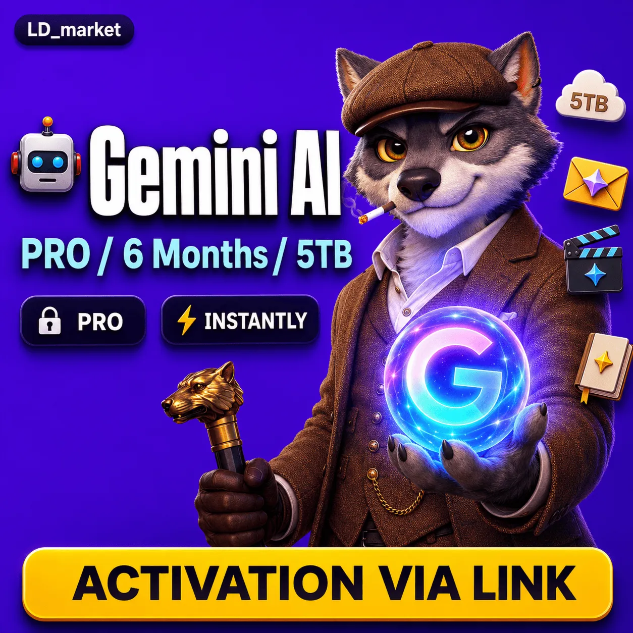 Gemini AI Pro 6 месяцев 5TB - подписка на аккаунт - irongamers.ru