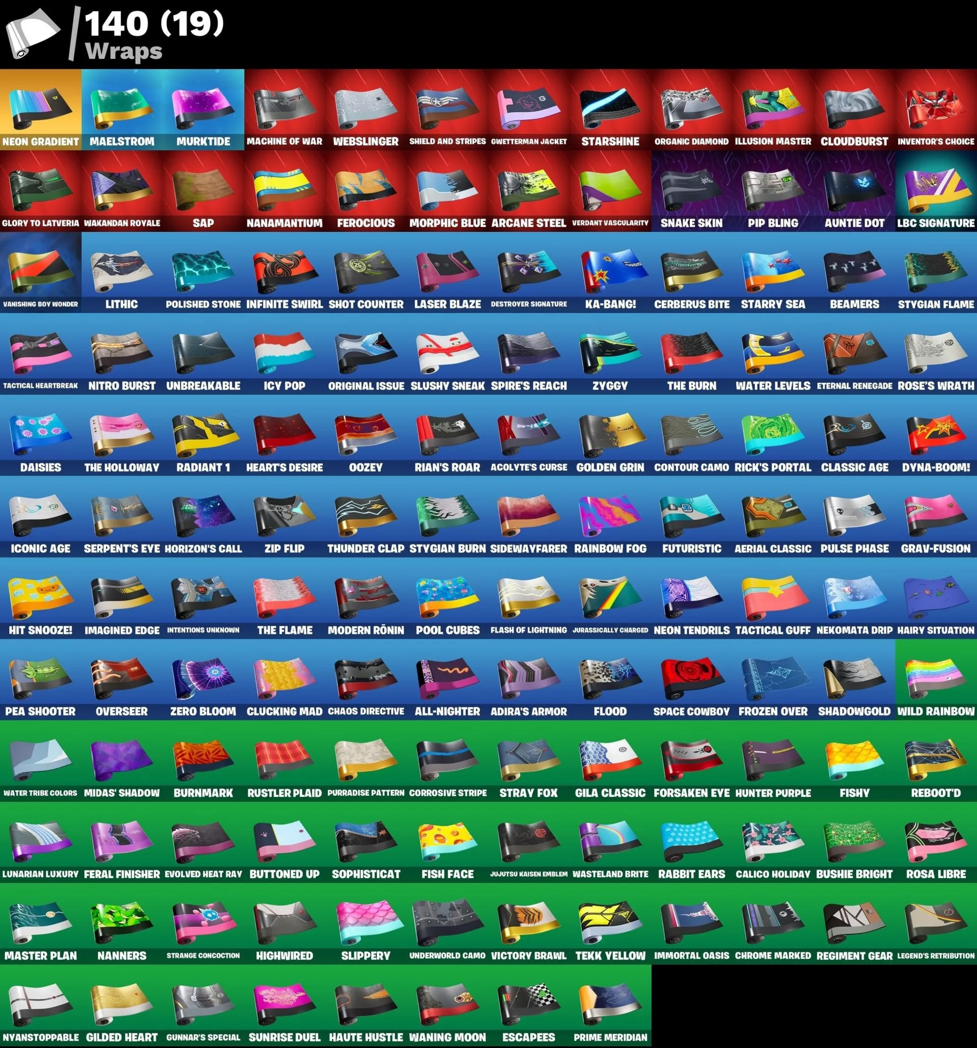 Мгновенный доступ • FN (все платформы) • 134 skins • Renegade Raider • Полный доступ