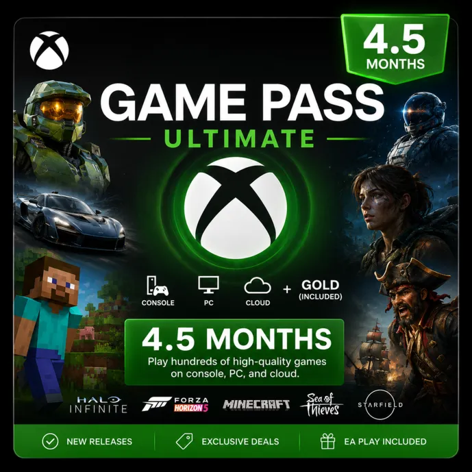 Xbox Game Pass ULTIMATE 4.5 Месяцы Активация *Предложение ограничено по времени*