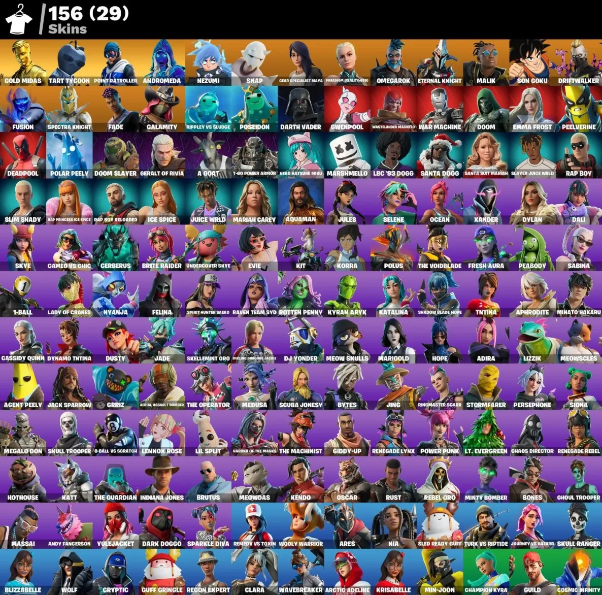 Мгновенный доступ • FN (все платформы) • 156 skins • Gold Midas•450 VB• Полный доступ - irongamers.ru