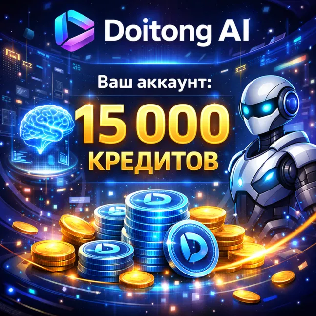 🔥 Doitong AI — Аккаунт с балансом 15 000 кредитов 🔥 