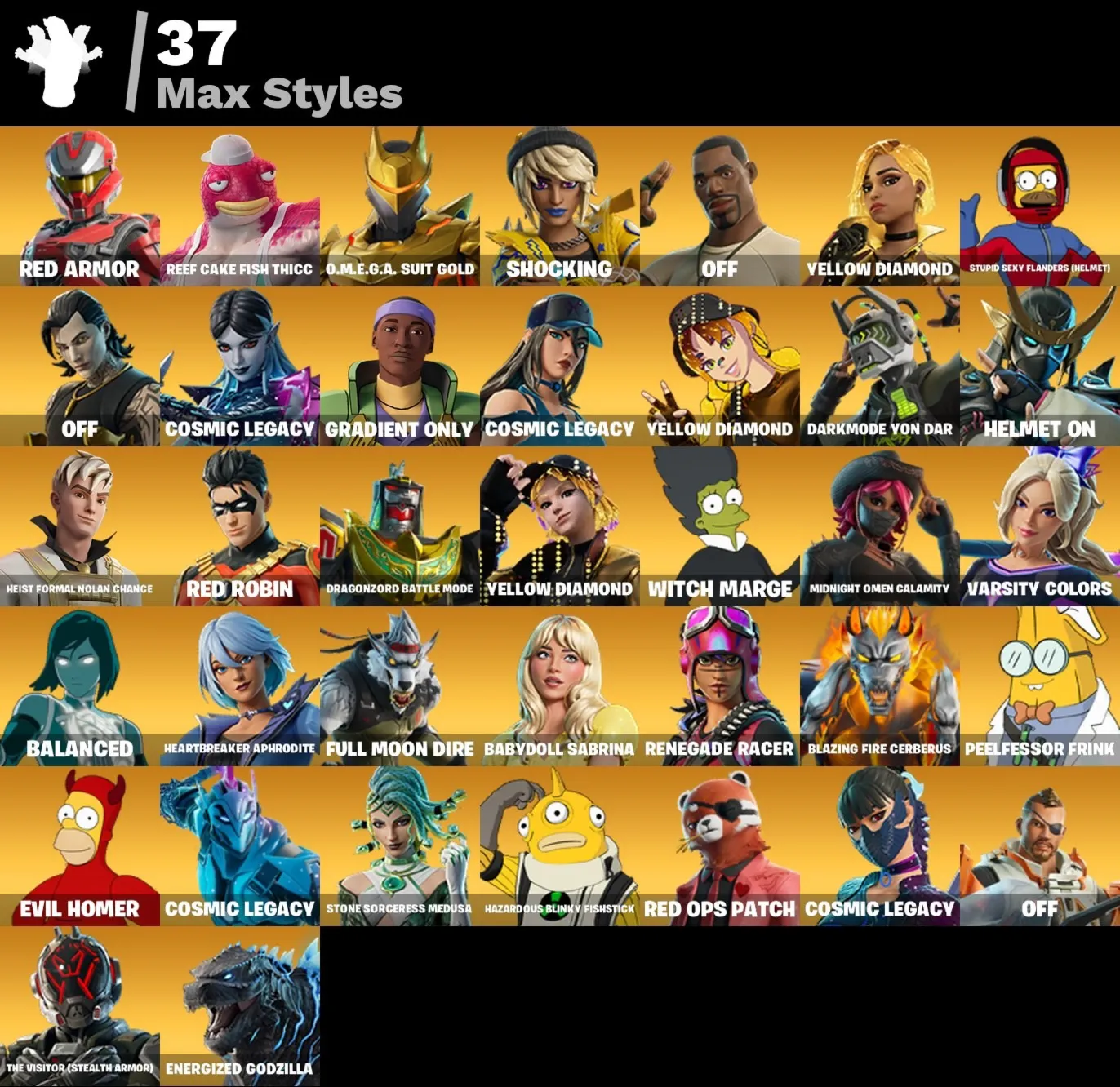 Мгновенный доступ • FN (все платформы) • 134 skins • 1150 VB • Полный доступ - irongamers.ru