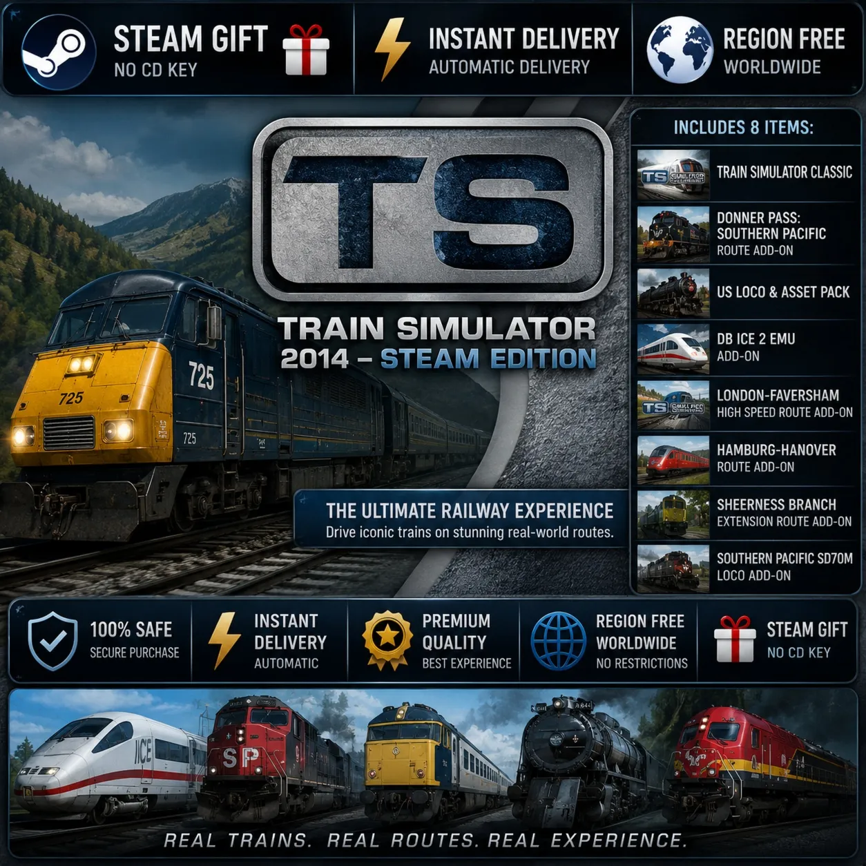 Train Simulator 2014: Steam Edition — PC Steam Gift / Без региональных ограничений