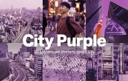Набор из 20 пресетов City Purple для Lightroom и LUT-файлов