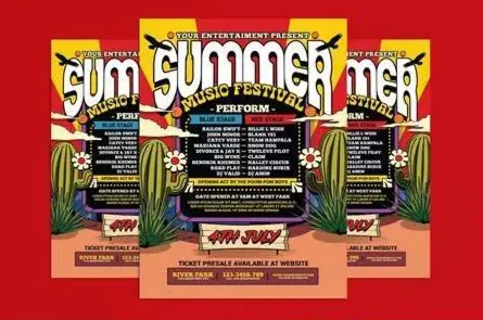 Summer Music Festival PSD Template