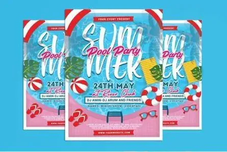 Summer Pool Party PSD Template
