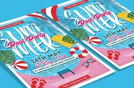 Summer Pool Party PSD Template
