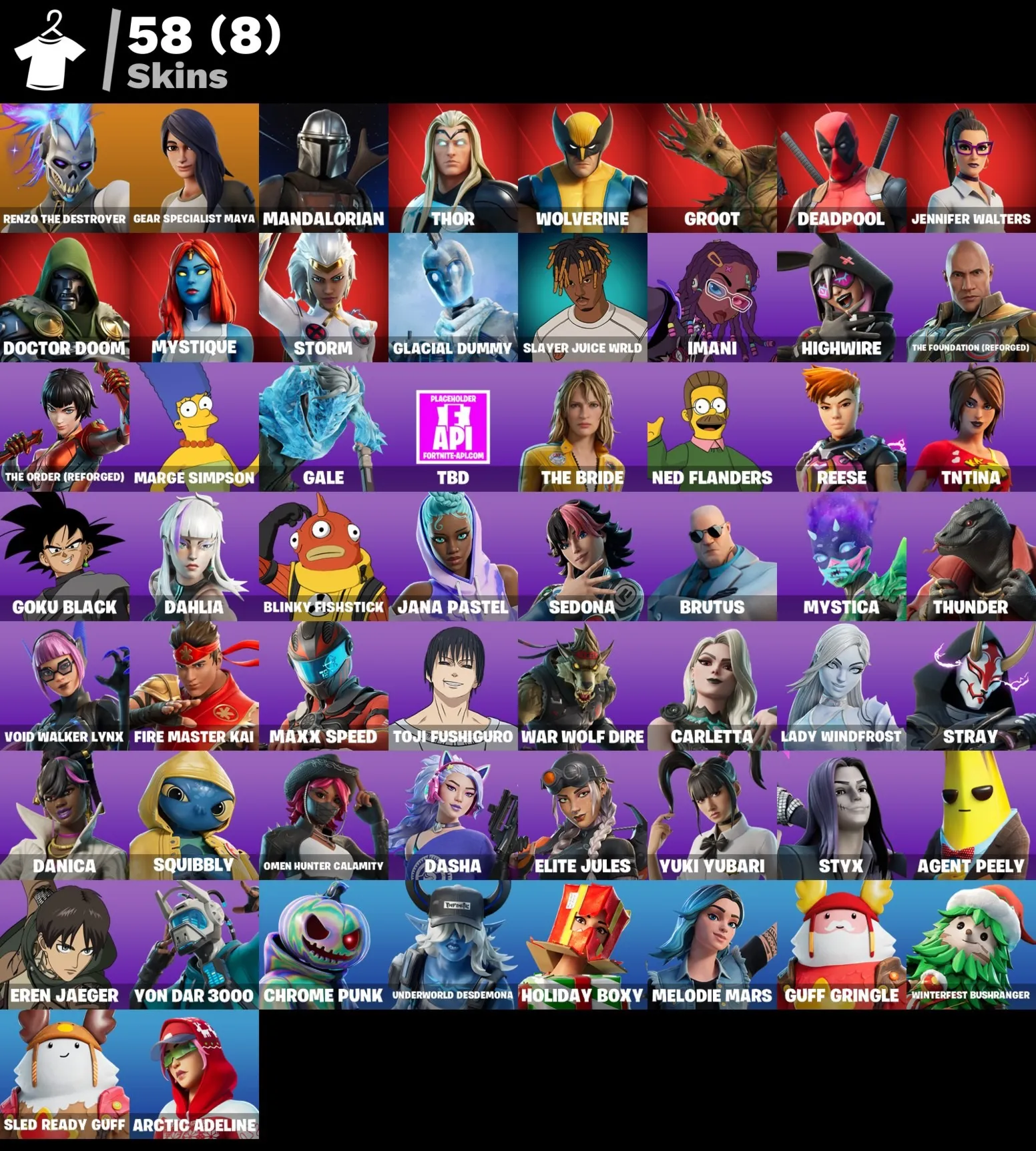 Мгновенный доступ • FN (все платформы) • 58 skins • Thor • Deadpool• Полный доступ
