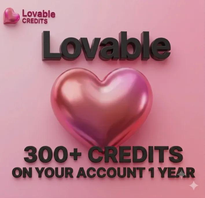 Lovable Pro: 300+ кредитов на ваш счет, 1 год.  (ссылка для активации)