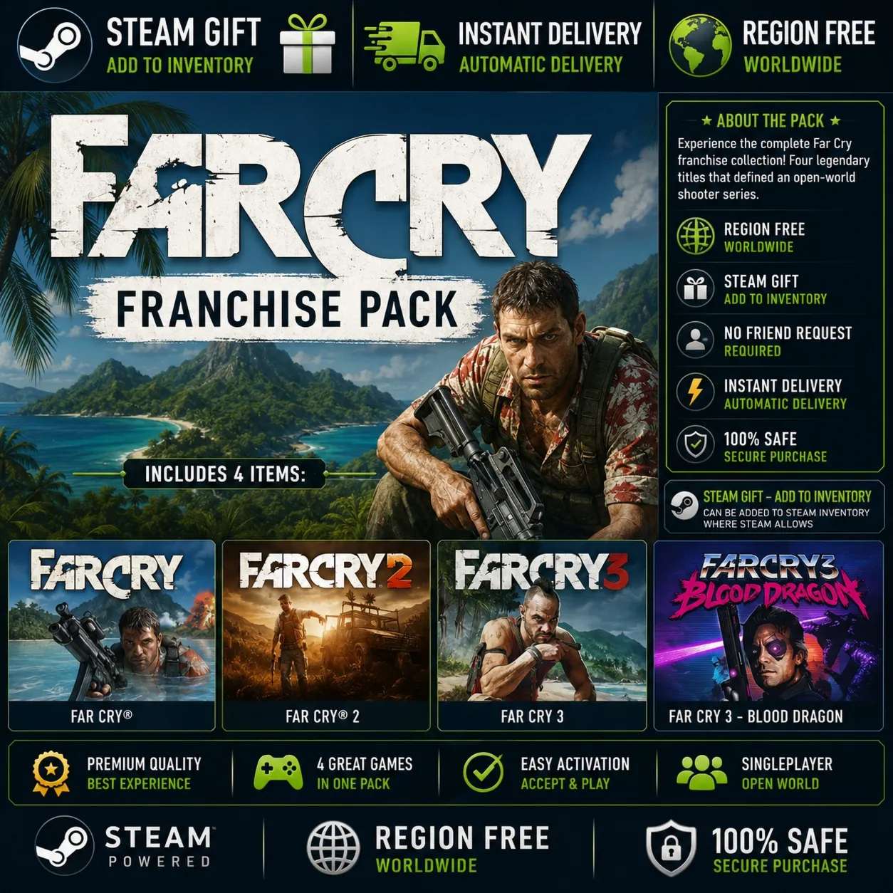 Far Cry Franchise Pack — Steam Gift / Без региона