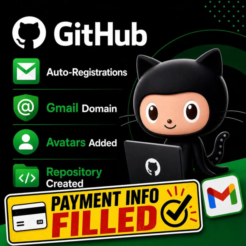 Аккаунт GitHub Авторег | Заполнен Payment | 02.06 рег | аватарка+репо | АВТОВЫДАЧА