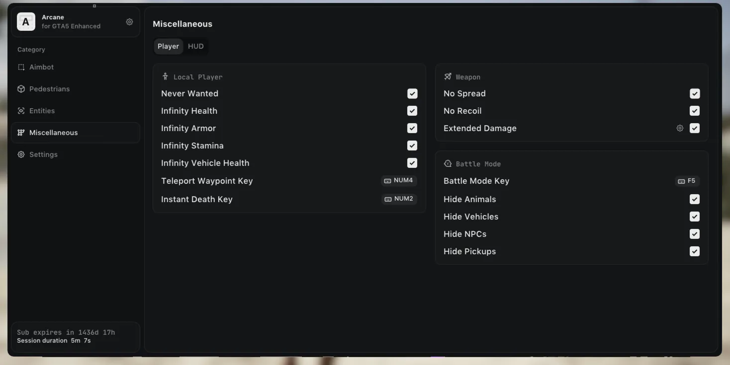 ARCANE — приватный чит для GTA 5 Online (издание ENHANCED) - irongamers.ru