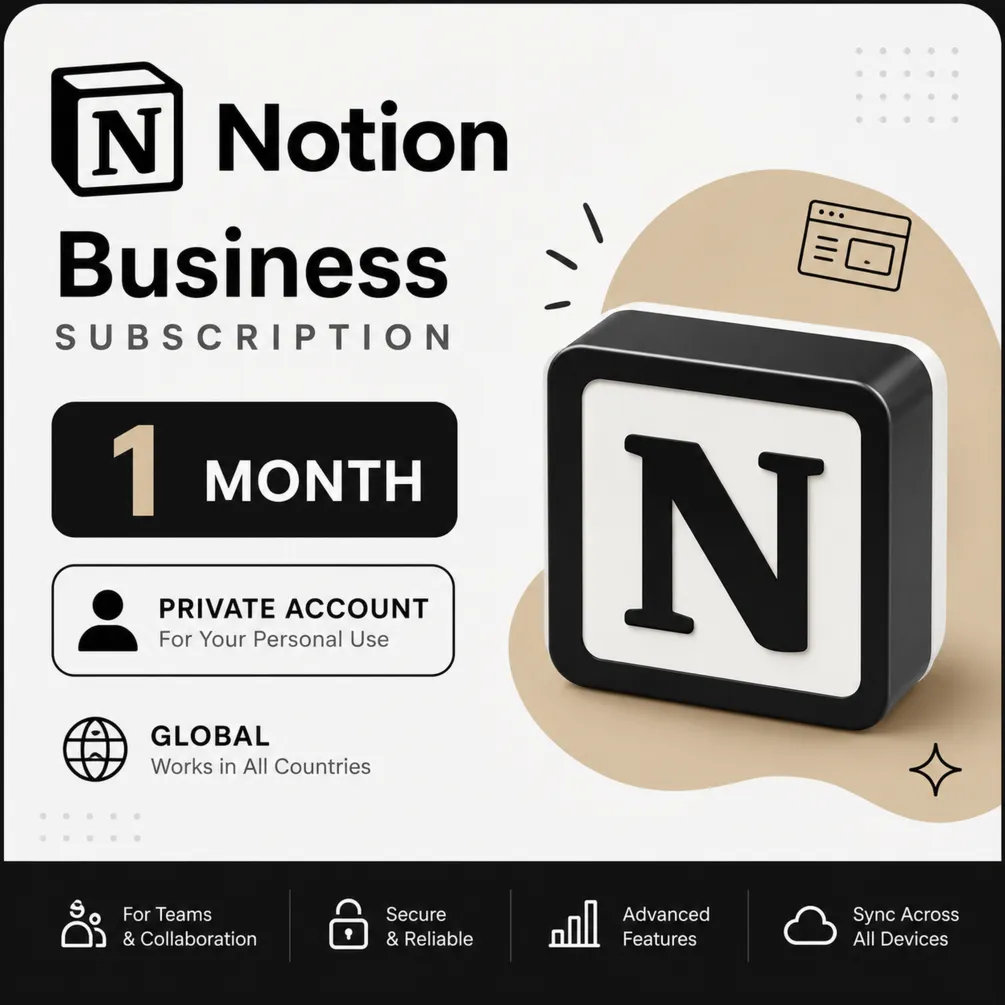 Подписка Notion Business на 1 месяц — Личный аккаунт (Глобальный)