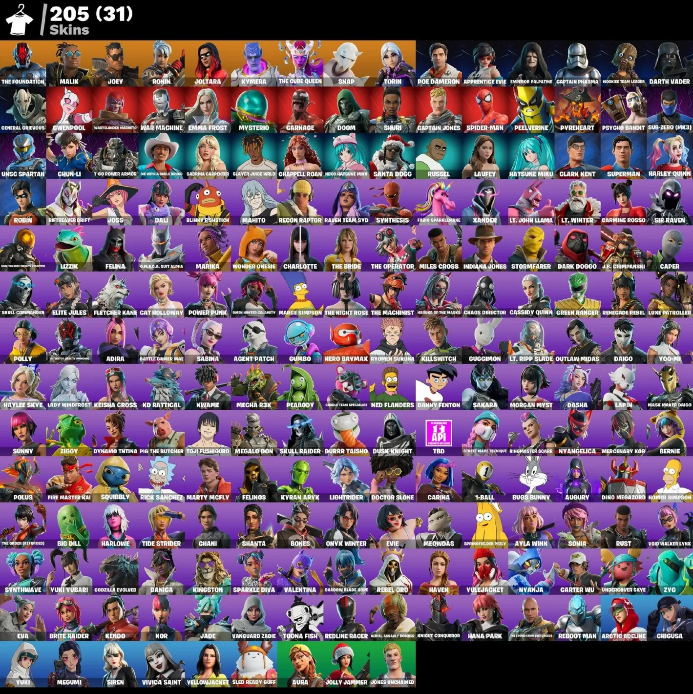 Мгновенный доступ • FN (все платформы) • 205 skins • 3300 VB • Полный доступ - irongamers.ru