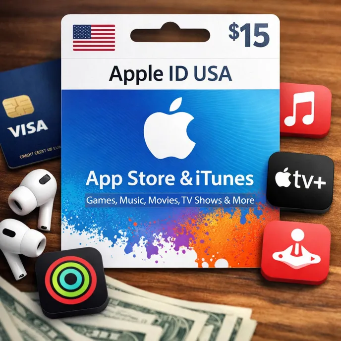 Apple ID США | iTunes $15 | Платёжная карта | Ключ Apple Music/TV+/Arcade/Fitnes - irongamers.ru