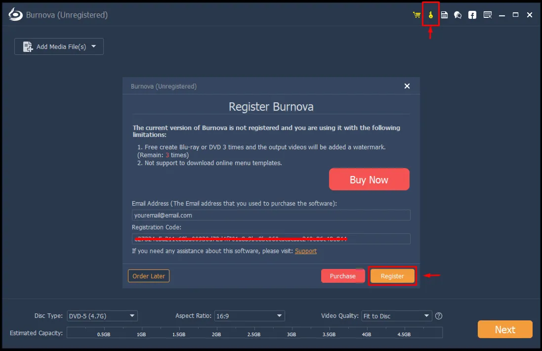 Aiseesoft Burnova Код регистрации на 1 год