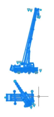 Динамически изменяемый блок стрелового крана Liebherr LTM 1100-5.1