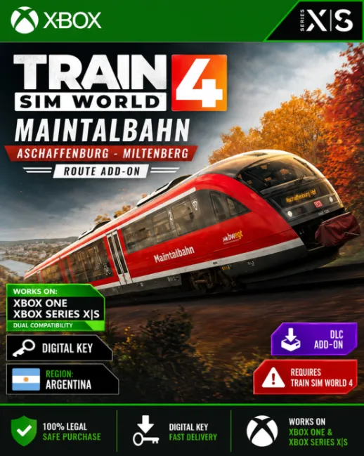 Train Sim World 4 Maintalbahn: Aschaffenburg Miltenberg Route Add-On XBOX KEY DLC