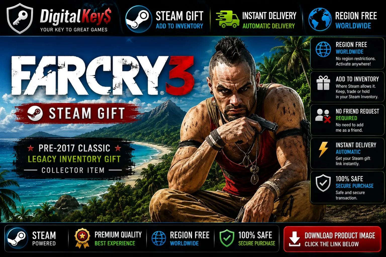 🌴 Far Cry 3 — ПК Steam Gift / Без региона / Worldwide