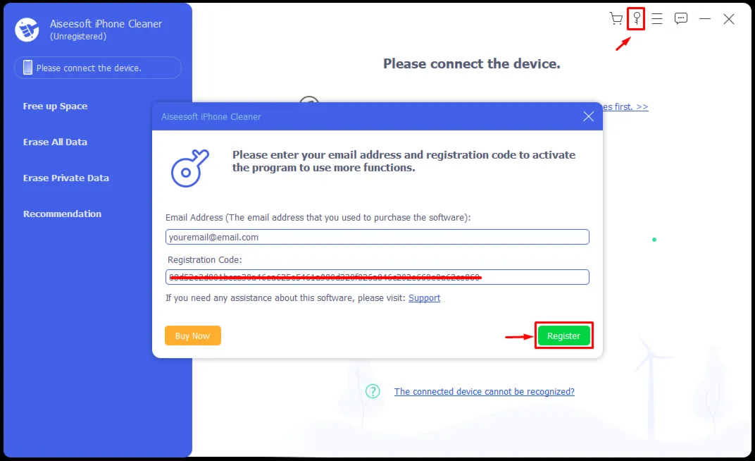 Aiseesoft iPhone Cleaner Код регистрации на 1 год