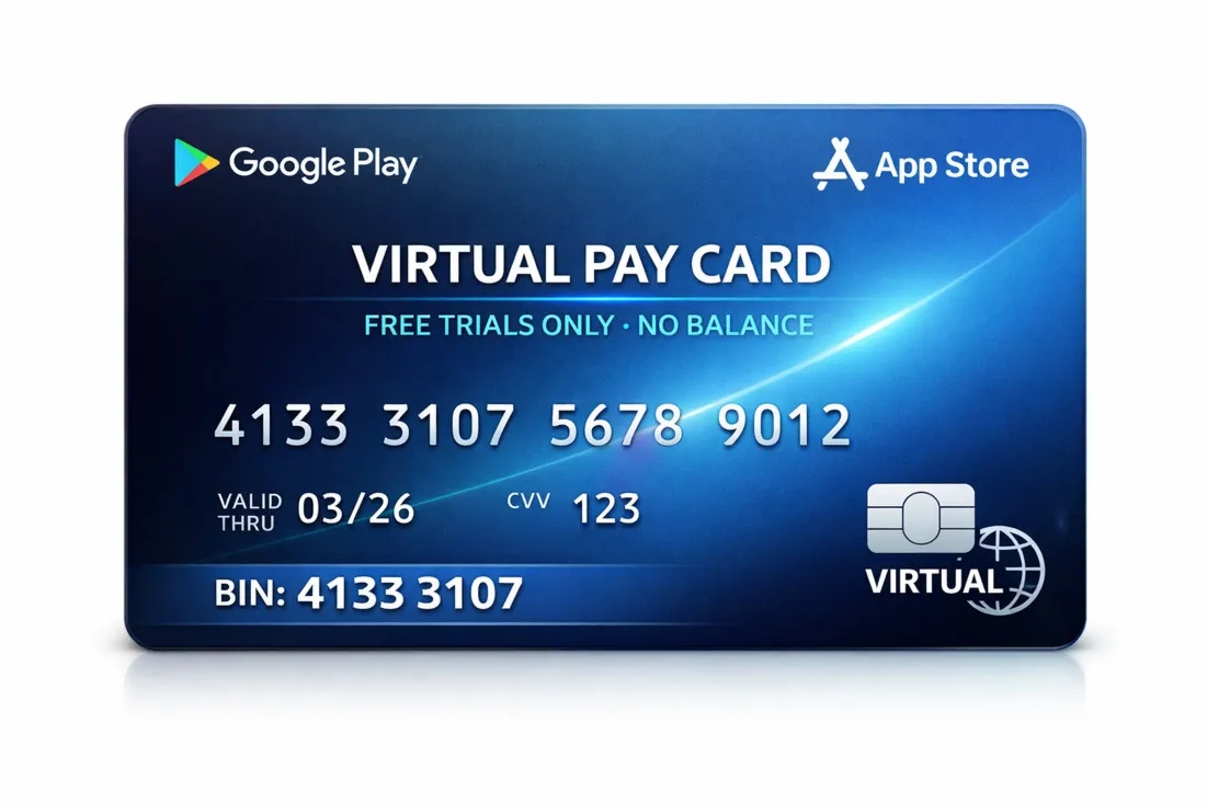 USA Виртуальная платёжная карта для Google Play и App Store |Без баланса |Мгновенная