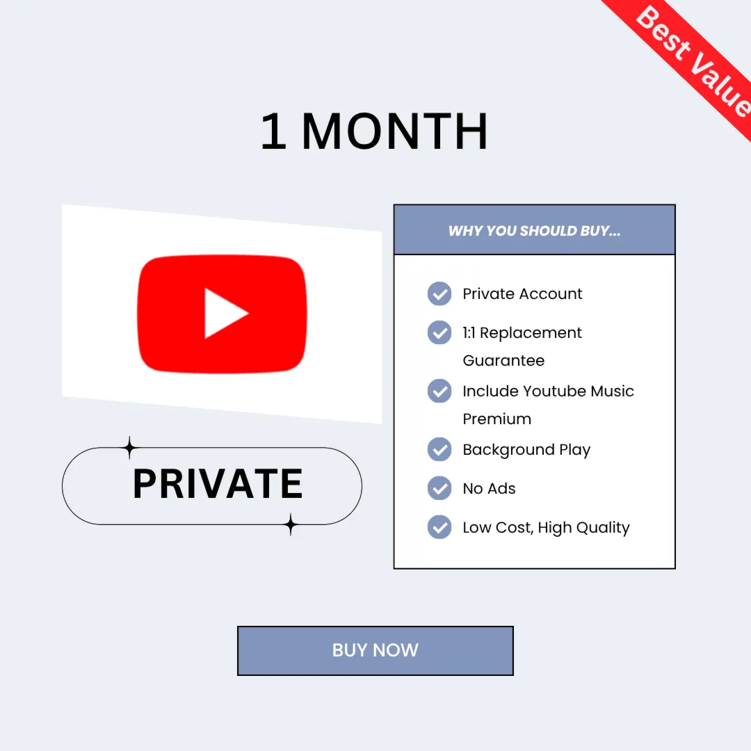 YouTube Premium 1 месяц | 30 дней | ЧАСТНЫЙ | ИНДИВИДУАЛЬНЫЙ | ГЛОБАЛЬНЫЙ - irongamers.ru
