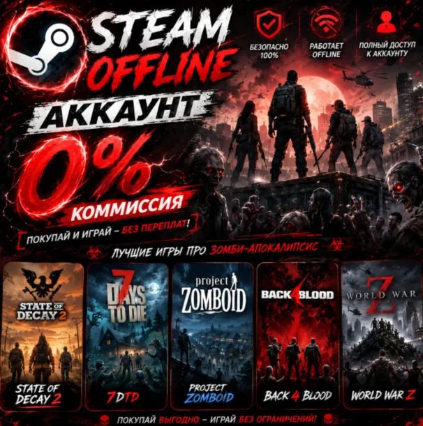 World War Z, 7 Days to Die, State of Decay 2: Juggernaut Edition / Steam /Offline