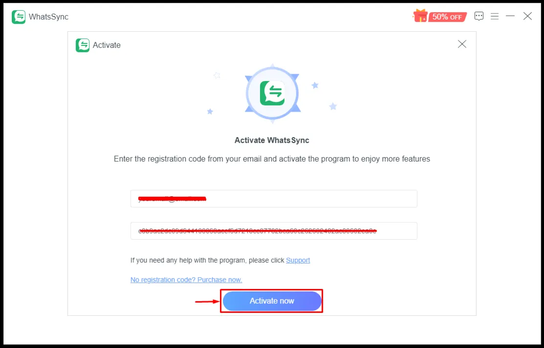 Aiseesoft WhatsSync Код регистрации на 1 год