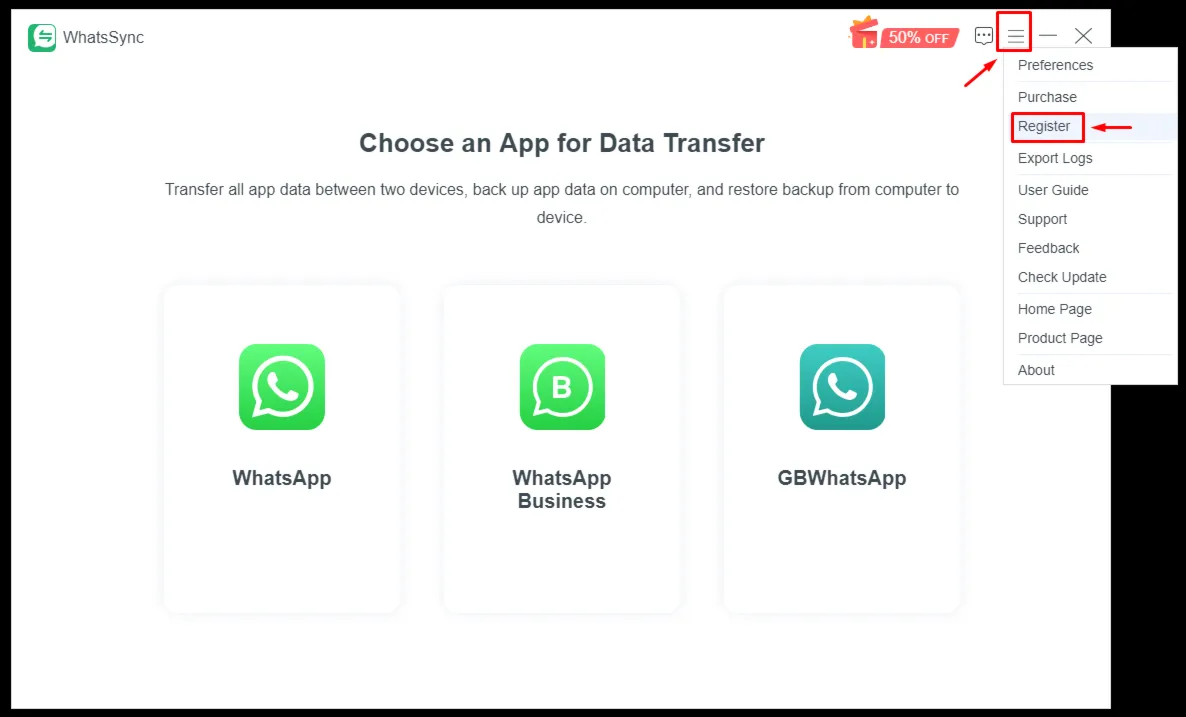 Aiseesoft WhatsSync Код регистрации на 1 год
