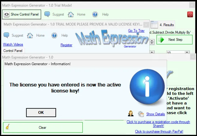 Math Expression Generator Лицензионный ключ