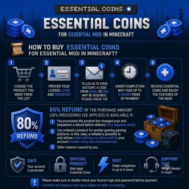 ➤ Essential Coins - Монеты Essential | Essential Мод | Майнкрафт