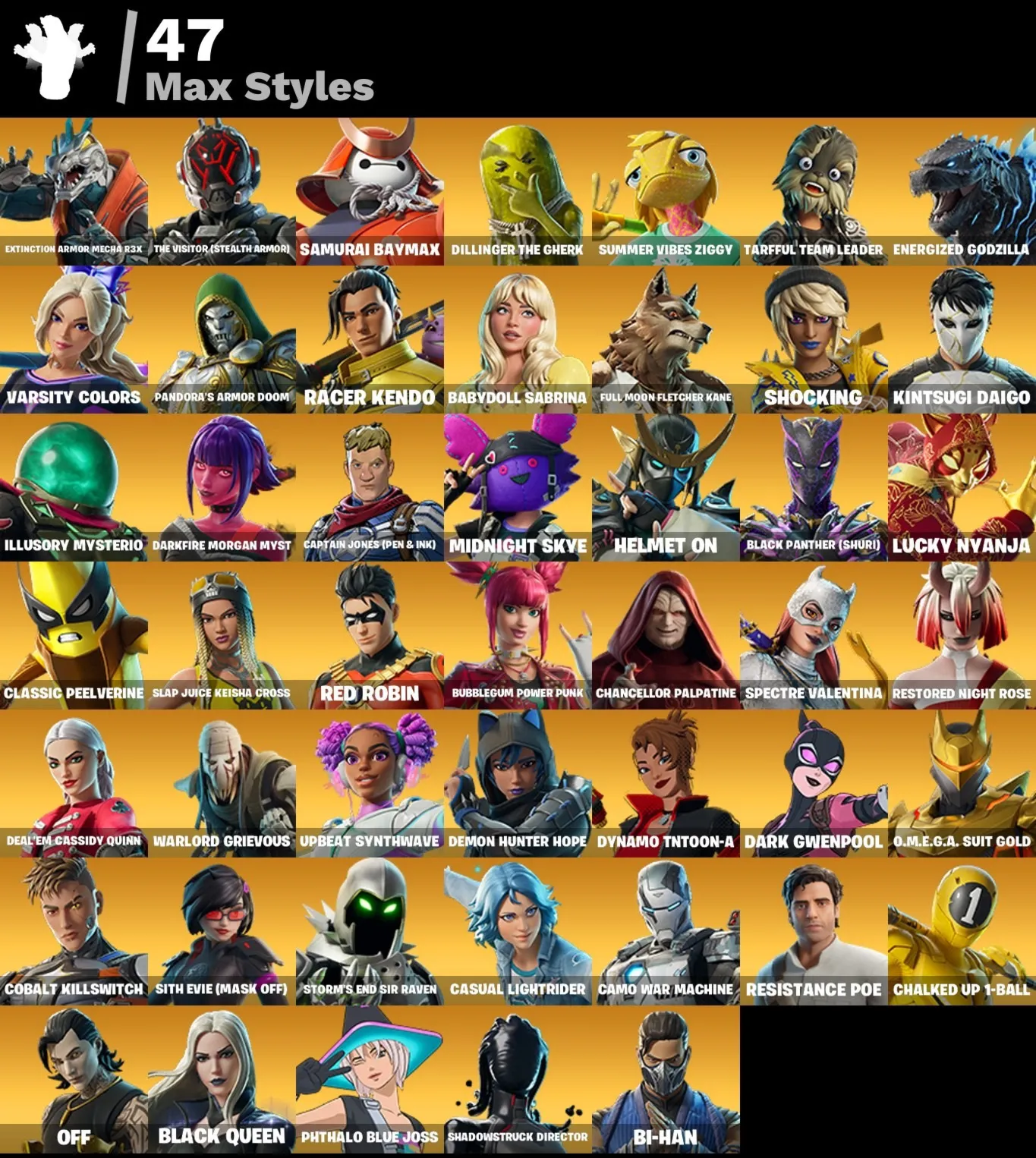 Мгновенный доступ • FN (все платформы) • 74 skins •  400 VB • Полный доступ