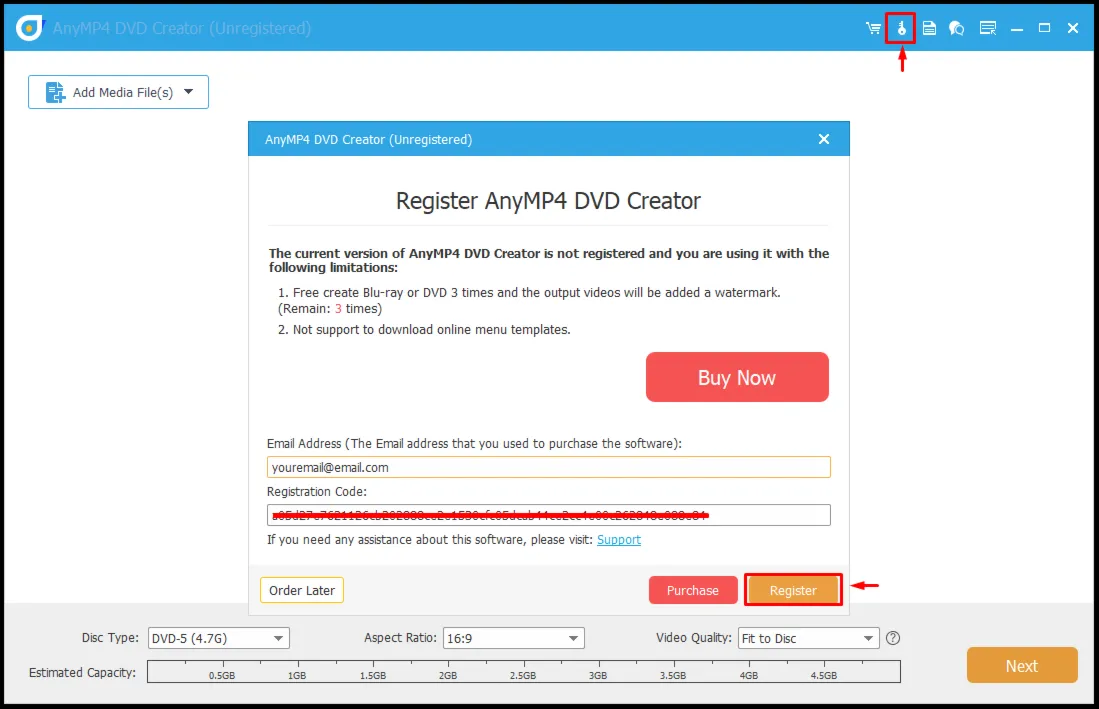 AnyMP4 DVD Creator Код регистрации на 1 год