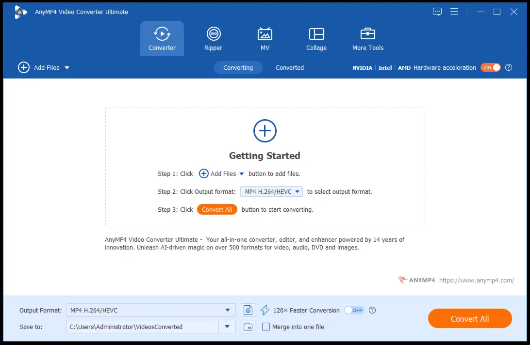 AnyMP4 Video Converter Ultimate Код регистрации на 1 год