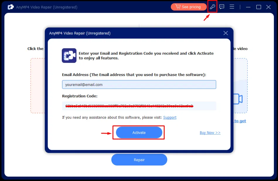 AnyMP4 Video Repair Код регистрации на 1 год