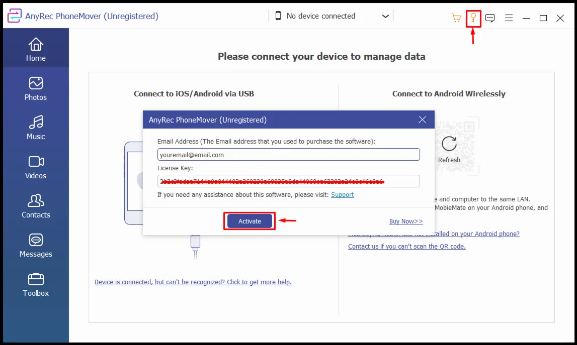 AnyRec PhoneMover Лицензионный ключ на 1 год