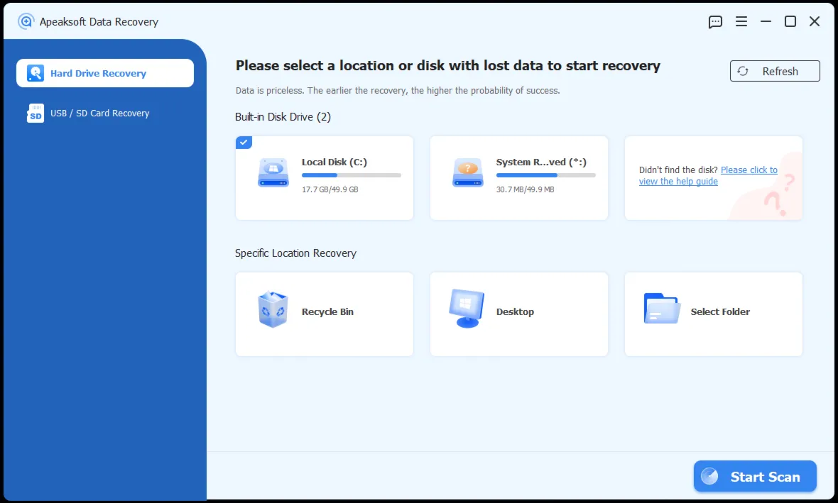 Apeaksoft Data Recovery Код регистрации на 1 год
