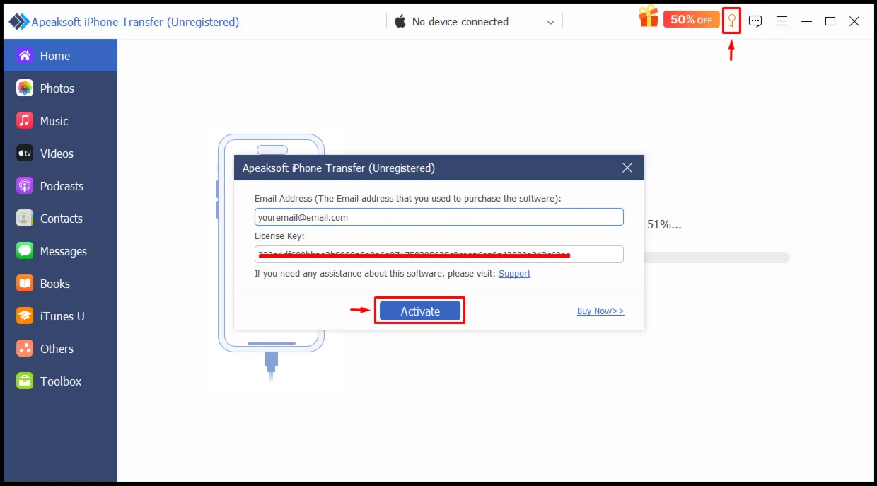 Apeaksoft iPhone Transfer Лицензионный ключ 1 год - irongamers.ru