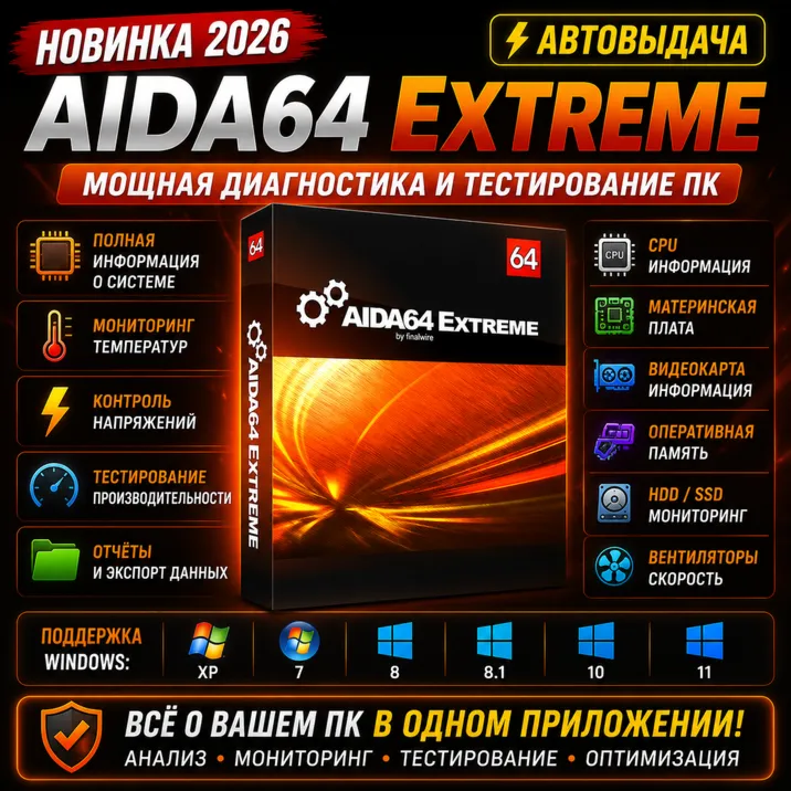🖥 ️ AIDA64 Extreme 2026 | Диагностика ПК | Автовыдача