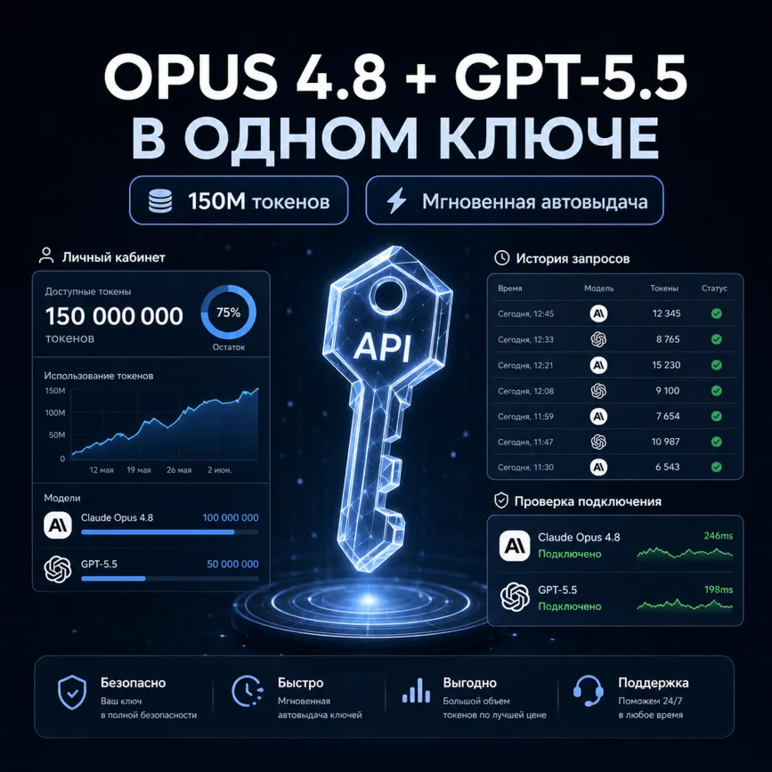 Fable 5 + GPT-5.6 в ОДНОМ КЛЮЧЕ АВТОВЫДАЧА | 150M токенов