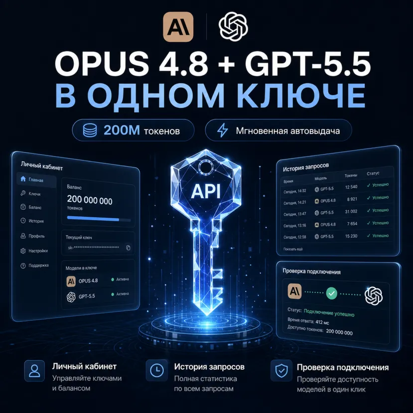 Fable 5 + GPT-5.6 в ОДНОМ КЛЮЧЕ АВТОВЫДАЧА | 200M токенов