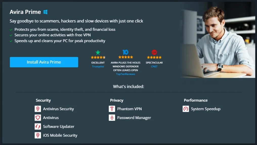 Avira Prime | 5 устройств | 3 месяца + бонусный пакет