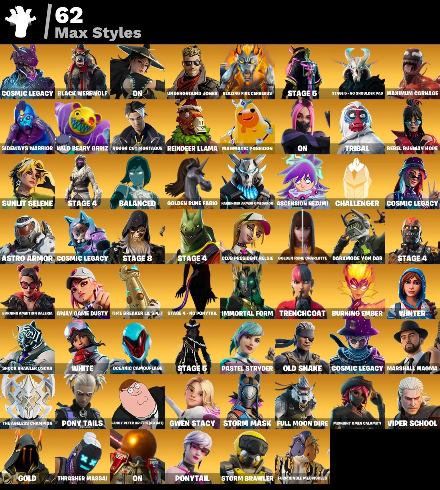 Мгновенный доступ • FN (все платформы) • 241 skins • 300 VB• Полный доступ