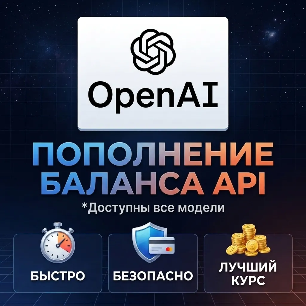 Пополнение баланса OPENAI API | На ваш или новый аккаунт (ChatGPT)