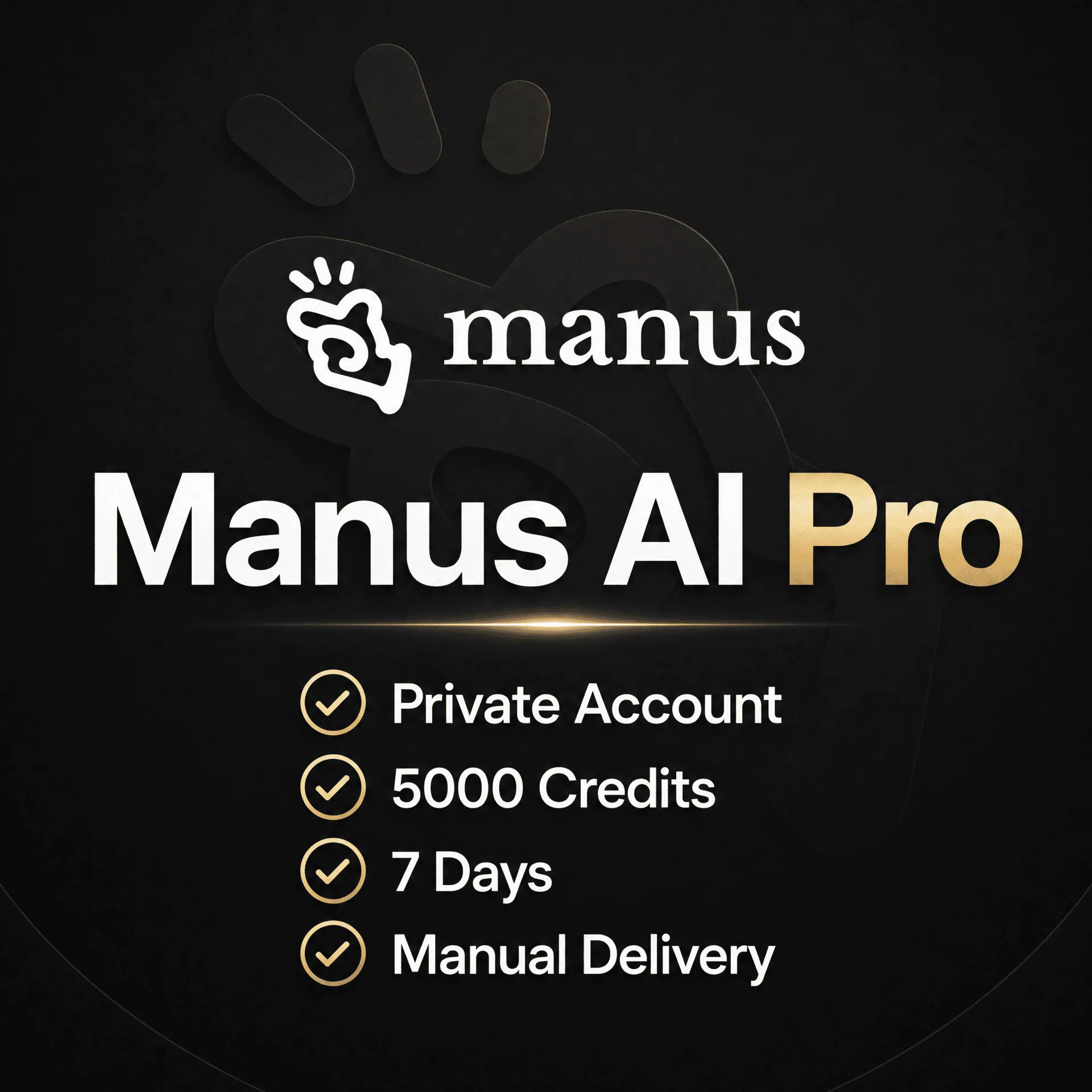 Manus - AI Agent & Automation  - 4K/5K/6K Credits - Private Account