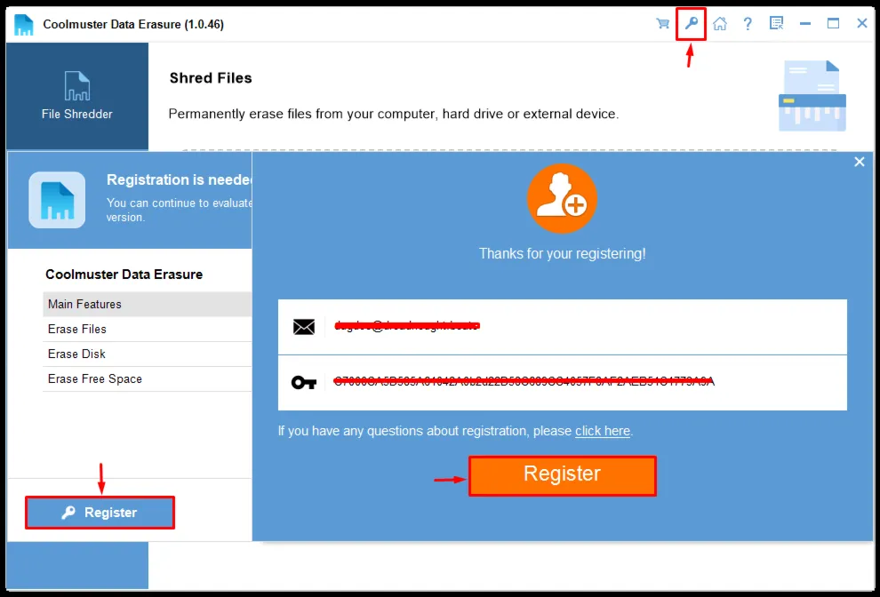 Coolmuster Data Erasure Аккаунт