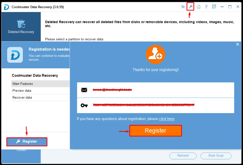 Coolmuster Data Recovery Аккаунт