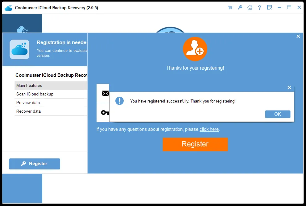 Coolmuster iCloud Backup Recovery Аккаунт
